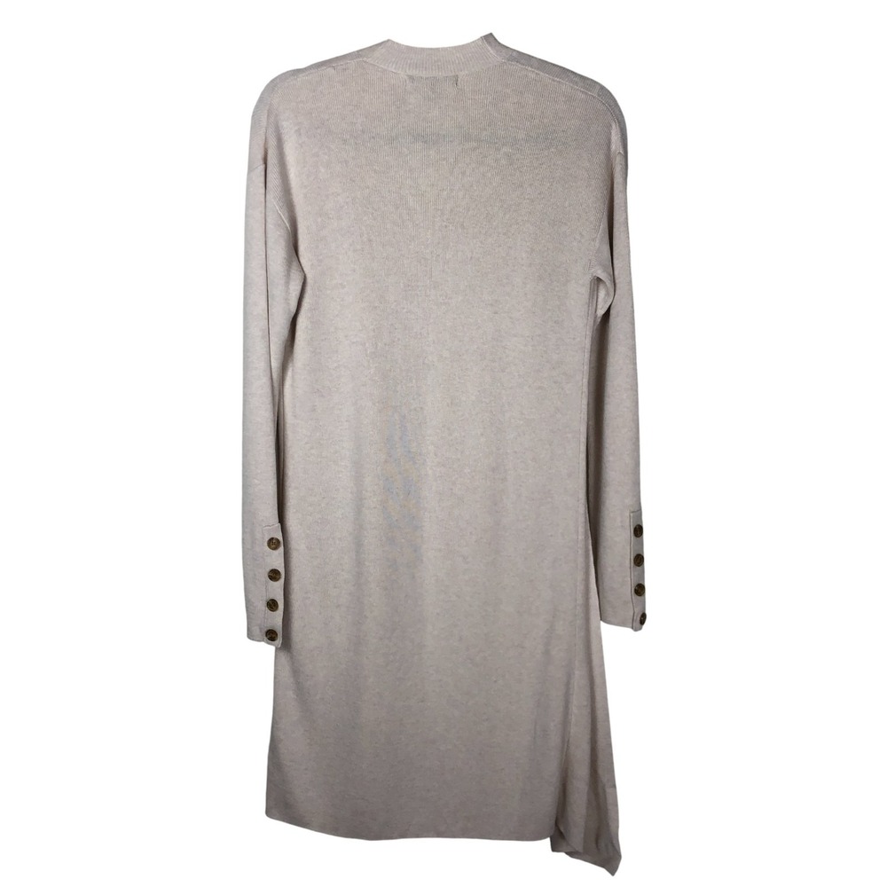 Banana Republic Womens Longline Open Front Cardigan Button Sleeve Size XS Beige - Picture 2 of 7